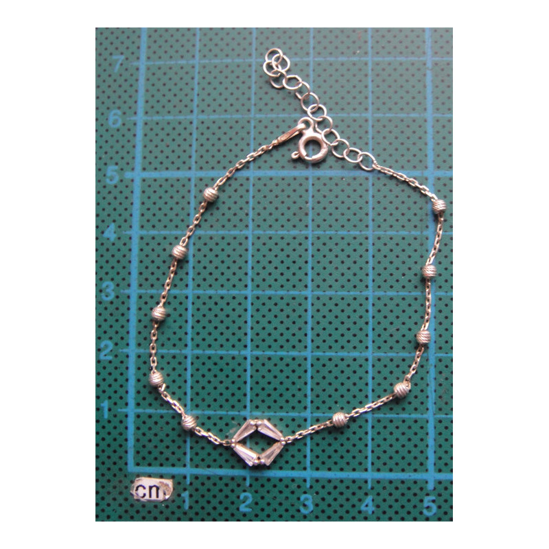 Baget Taşlı Gümüş Bileklik_791