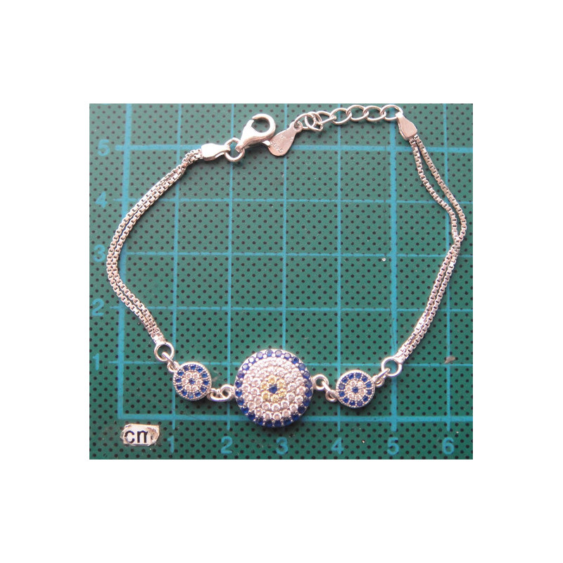 Nazar Boncuklu Gümüş Bileklik_797