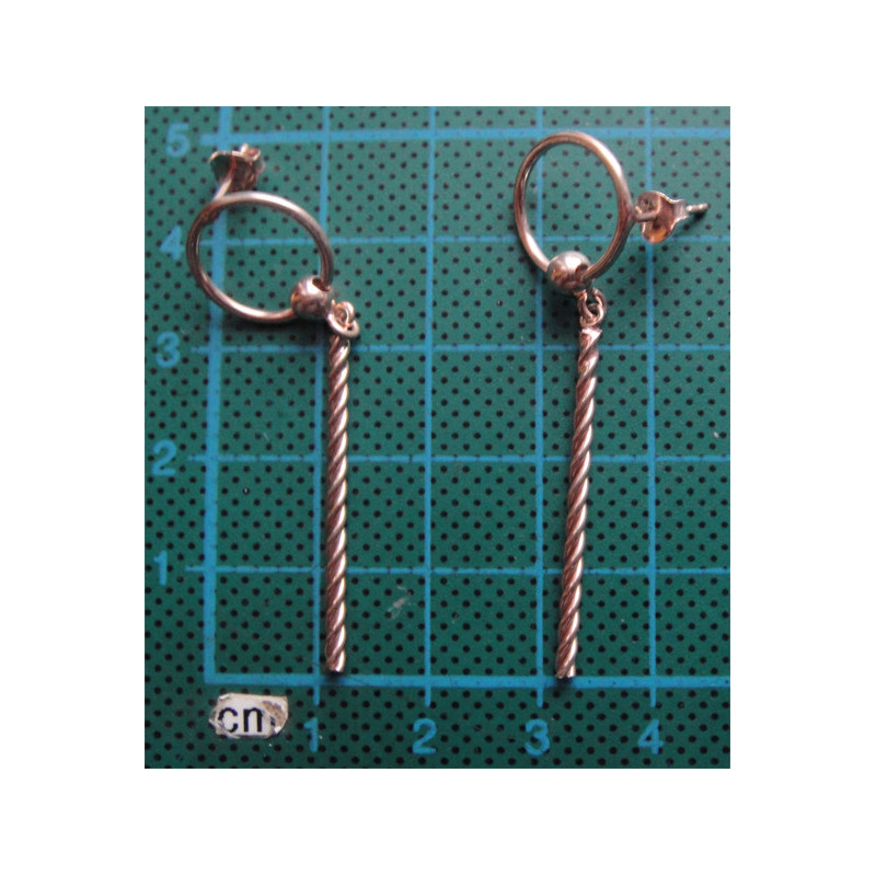 Burgulu Gümüş Küpe_385