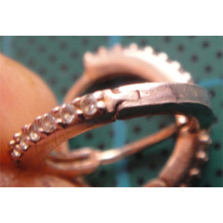 Zirkon Taşlı Gümüş Halka Küpe_396