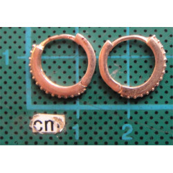 Zirkon Taşlı Gümüş Halka Küpe_396