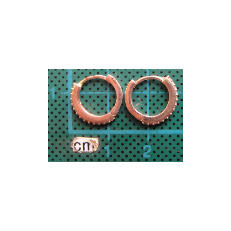 Zirkon Taşlı Gümüş Halka Küpe_396