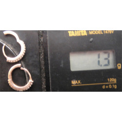 Zirkon Taşlı Gümüş Halka Küpe_396