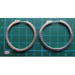 Zirkon Taşlı Gümüş Halka Küpe_397