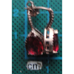 Doğal Taşlı Gümüş Küpe_404