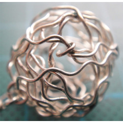 El İşçilikli Gümüş Top Küpe_406