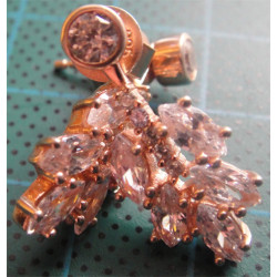 Yaprak Formunda Gümüş Küpe_416