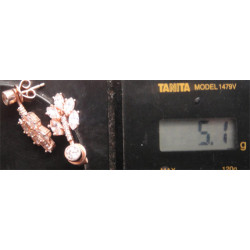 Yaprak Formunda Gümüş Küpe_416