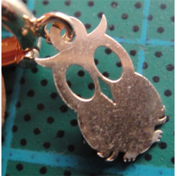 Baykuşlu Gümüş Küpe_417