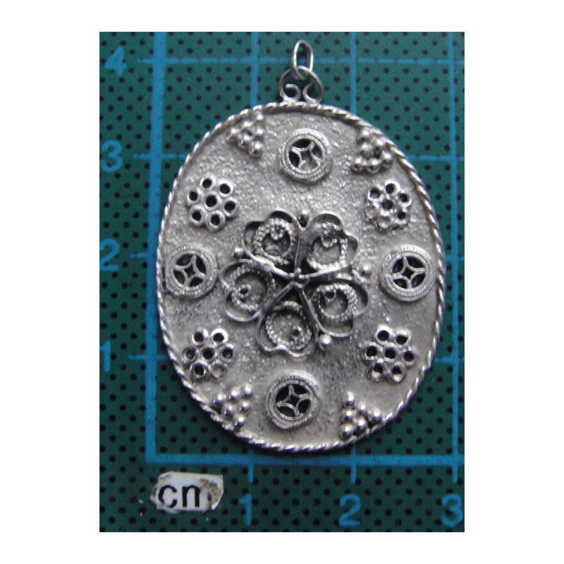 El İşçilikli Gümüş Kolye Ucu_1691