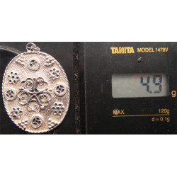 El İşçilikli Gümüş Kolye Ucu_1691