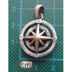 Pusula Formunda Gümüş Kolye Ucu_1693