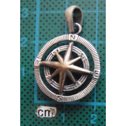 Pusula Formunda Gümüş Kolye Ucu_1693