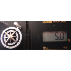 Pusula Formunda Gümüş Kolye Ucu_1693