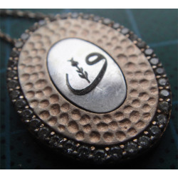 Vav Harfli Gümüş Kolye Ucu_1696