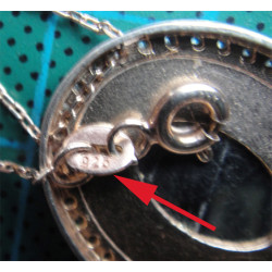 Vav Harfli Gümüş Kolye Ucu_1696