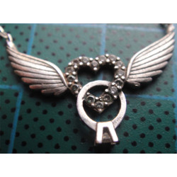 Kanatlı Kalplı Gümüş Kolye Ucu_1698