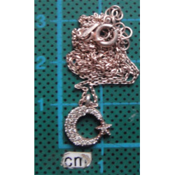 Zirkon Taşlı Türk Bayraklı Gümüş Kolye Ucu_1707