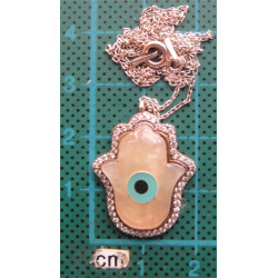 Sedefli Rabia Eli Gümüş Kolye Ucu_1709