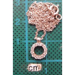 Zirkon Taşlı Gümüş O Harfli Kolye Ucu_1711