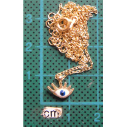 Nazar Boncuklu Göz Gümüş Kolye Ucu_1712