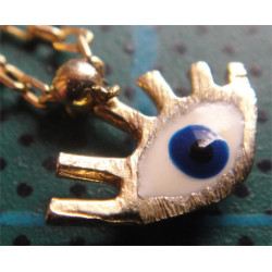 Nazar Boncuklu Göz Gümüş Kolye Ucu_1712