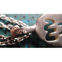 Nazar Boncuklu MUTLULUK yazılı Gümüş Kolye Ucu_1714