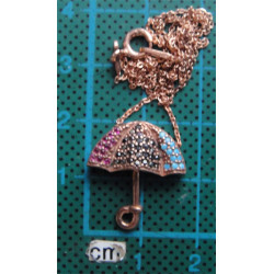 Şemsiye Formunda Gümüş Kolye Ucu_1719