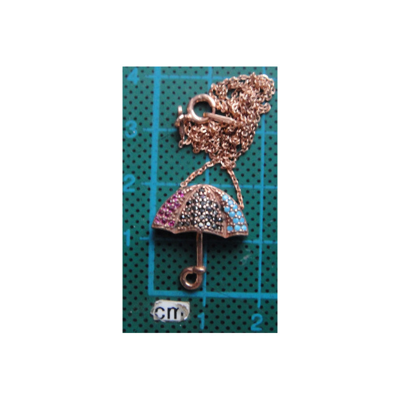 Şemsiye Formunda Gümüş Kolye Ucu_1719