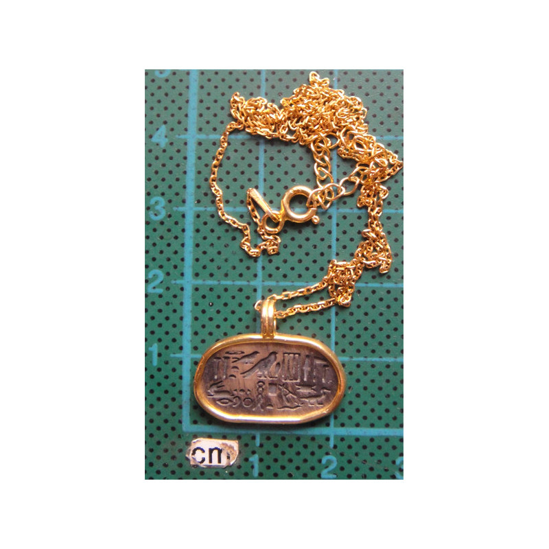 Mısır Figürlü Gümüş Kolye Ucu_1725