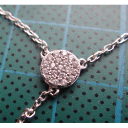 Zirkon Taşlı Gümüş Zincir_482