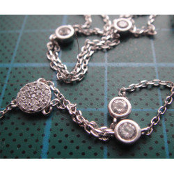 Zirkon Taşlı Gümüş Zincir_482