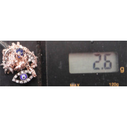 Nazar Boncuklu Gümüş Hayalet Kolye_483