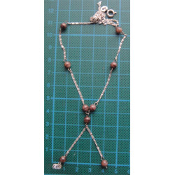 Doğal Taşlı Gümüş Kolye_487