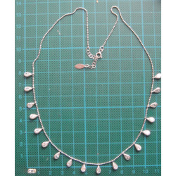 Damla Taşlı Gümüş Kolye_490