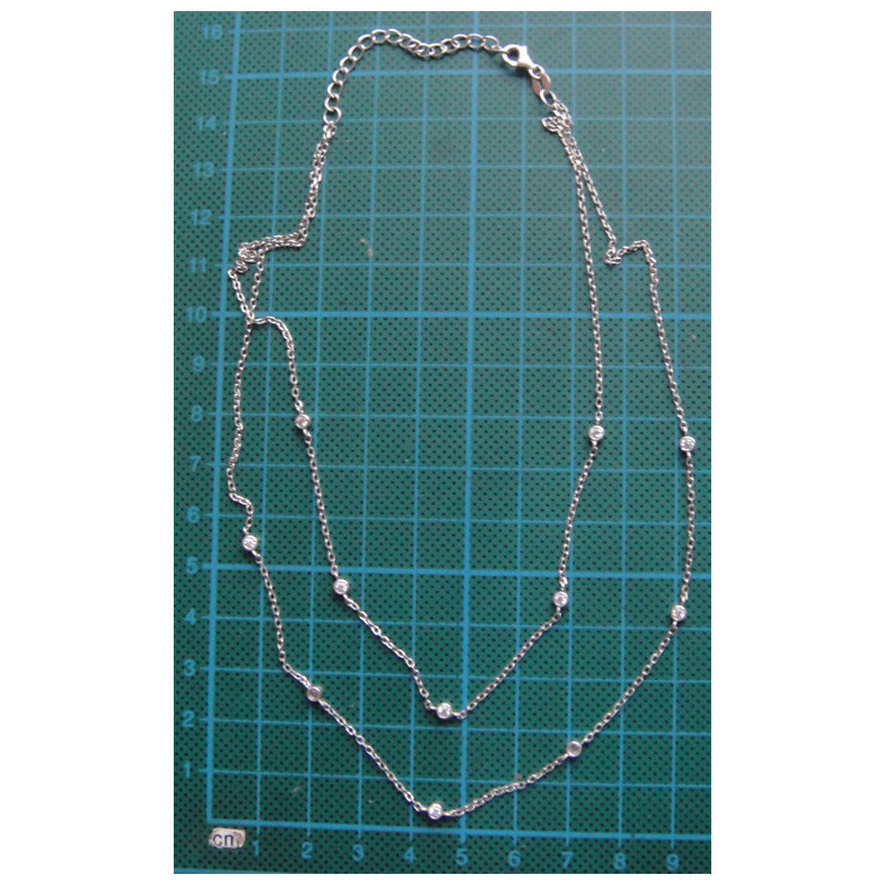 Zirkon Taşlı Gümüş Kolye_493