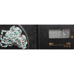 Mavi Toplu Gümüş Kolye_497