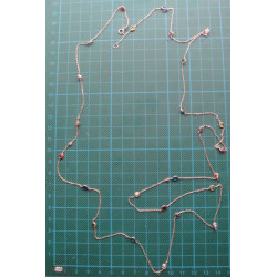 Değişik Renk Taşlı Gümüş Kolye_498