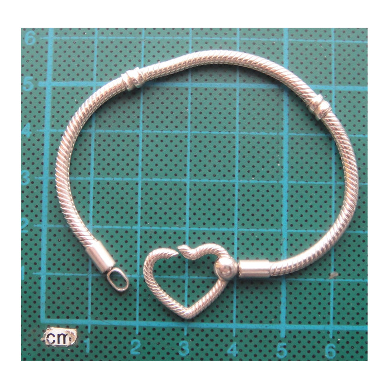 Kalp Kilitli Gümüş Bileklik_800