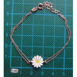 Mineli Papatya Gümüş Bileklik_801