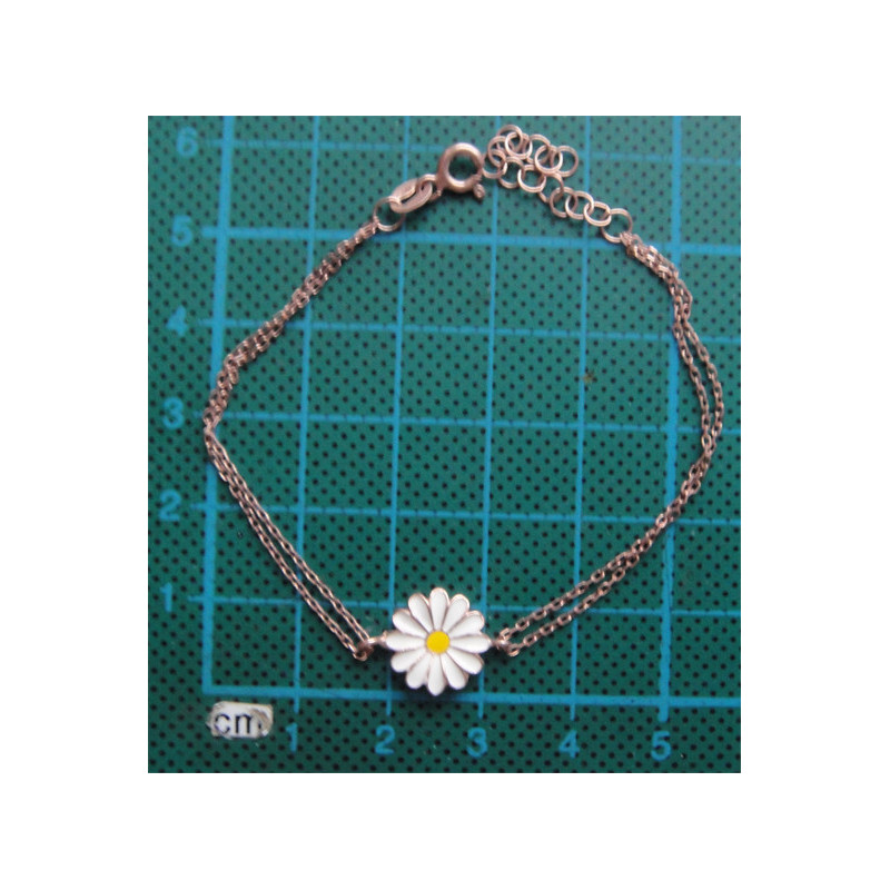 Mineli Papatya Gümüş Bileklik_801