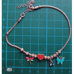 Kalpli Kelebekli Gümüş Bileklik_802