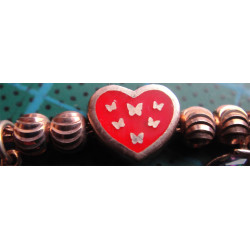 Kalpli Kelebekli Gümüş Bileklik_802