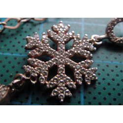 Zirkon Taşlı Kar Tanesi Gümüş Bileklik_806