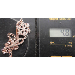 Zirkon Taşlı Kar Tanesi Gümüş Bileklik_806