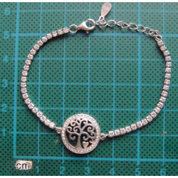 Kalpli Ağaç Gümüş Bileklik_808