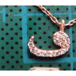 Vav Harfli, Rabia Elli, Anahtarlı ve Yıldızlı Gümüş Bileklik_809