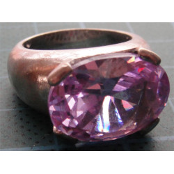 Pembe Taşlı Gümüş Yüzük_1312