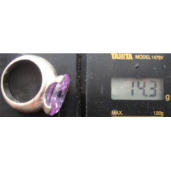 Pembe Taşlı Gümüş Yüzük_1312