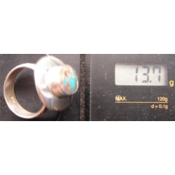 Turkuaz Taşlı Gümüş Yüzük_1314